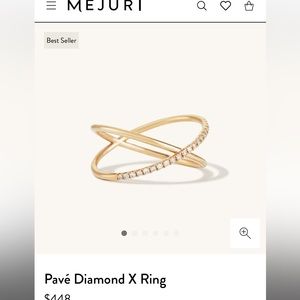 Mejuri Pavé Diamond X Ring